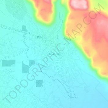 Shoshong topographic map, elevation, terrain
