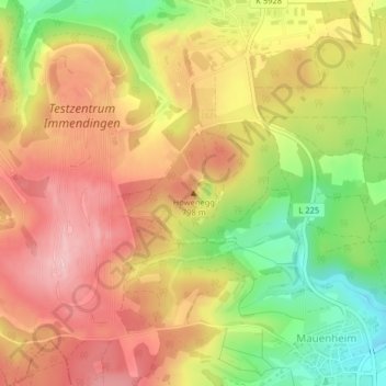 Höwenegg topographic map, elevation, terrain