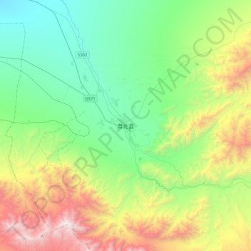 肃北县 topographic map, elevation, terrain