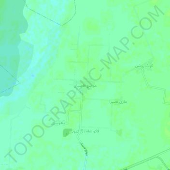 Mouza Qazian topographic map, elevation, terrain