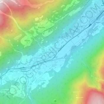 Monclassico topographic map, elevation, terrain
