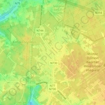 Wiemesmeer topographic map, elevation, terrain