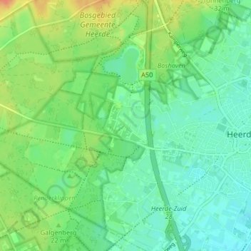 Bakhuisbos topographic map, elevation, terrain