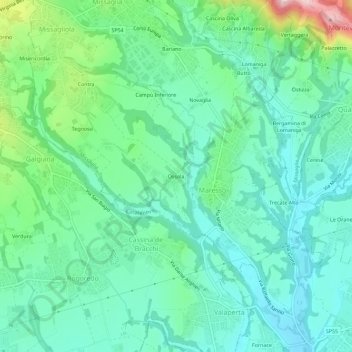 Ossola topographic map, elevation, terrain