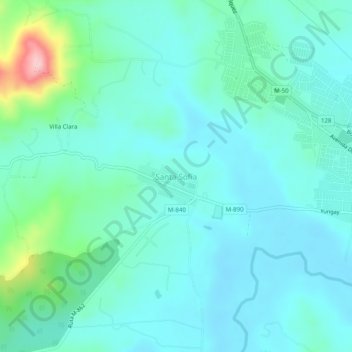 Santa Sofía topographic map, elevation, terrain