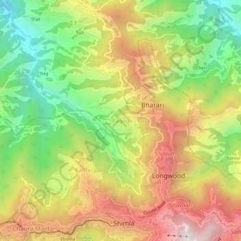 Pagog topographic map, elevation, terrain