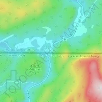 Nelway topographic map, elevation, terrain