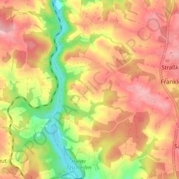 Ratzing topographic map, elevation, terrain