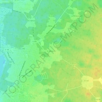 En Bergoin topographic map, elevation, terrain