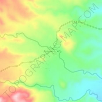 Antsakoabe topographic map, elevation, terrain