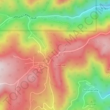 Sunshine Canyon Drive topographic map, elevation, terrain