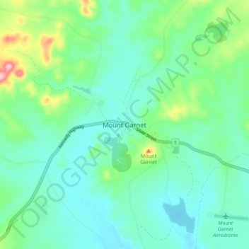 Mount Garnet topographic map, elevation, terrain