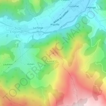 Pic de Nantech topographic map, elevation, terrain