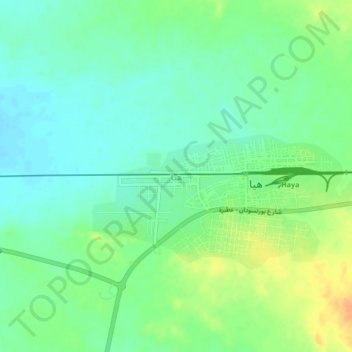 Haya topographic map, elevation, terrain