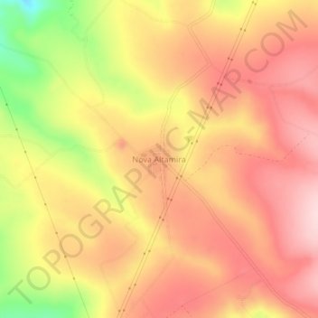 Nova Altamira topographic map, elevation, terrain