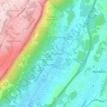 Morrison Springs topographic map, elevation, terrain