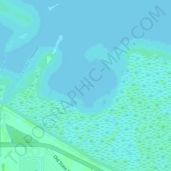 Coot Bay topographic map, elevation, terrain