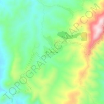 Kenticha topographic map, elevation, terrain