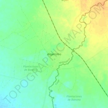 Algarrobo topographic map, elevation, terrain