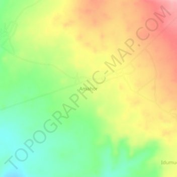 Amahor topographic map, elevation, terrain