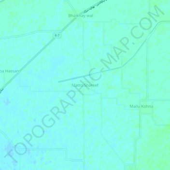 Matto Shareef topographic map, elevation, terrain