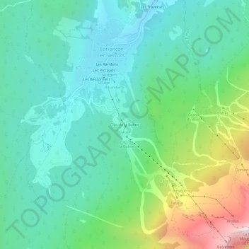 Clos de la Balme topographic map, elevation, terrain