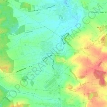 Waldmössingen topographic map, elevation, terrain