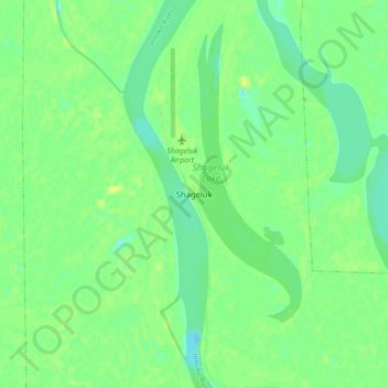 Shageluk topographic map, elevation, terrain