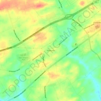 Shellsville topographic map, elevation, terrain