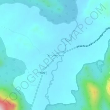 Galgamuwa topographic map, elevation, terrain