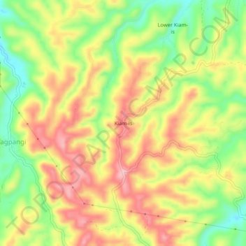 Kiam-is topographic map, elevation, terrain