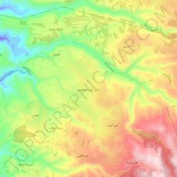 Der Abi Saeed topographic map, elevation, terrain