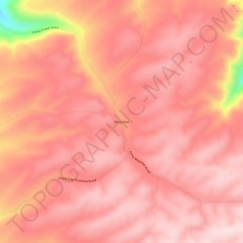Mayview topographic map, elevation, terrain