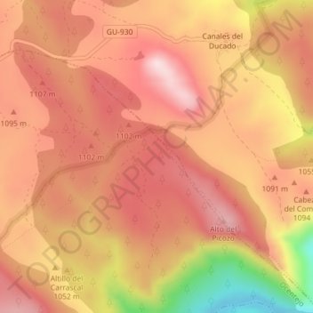 La Pollata topographic map, elevation, terrain