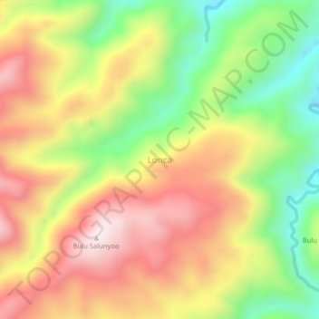 Lonca topographic map, elevation, terrain