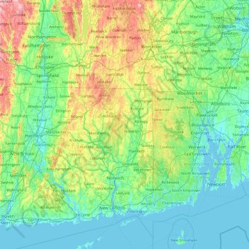 Windham topographic map, elevation, terrain