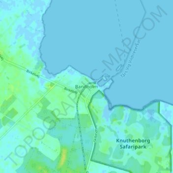 Bandholm topographic map, elevation, terrain
