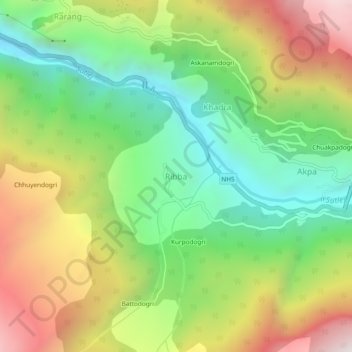 Ribba topographic map, elevation, terrain