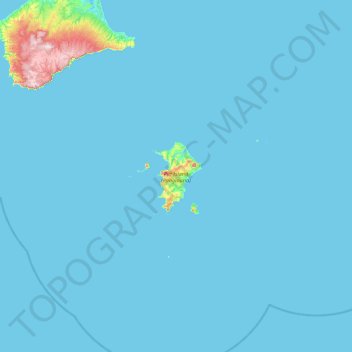 Pitt Island (Rangiauria) topographic map, elevation, terrain