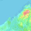 Isla Largo Remo topographic map, elevation, terrain