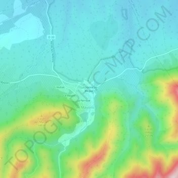 La Lionne de Beque topographic map, elevation, terrain