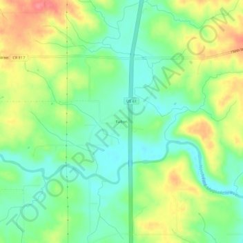 Fulton topographic map, elevation, terrain