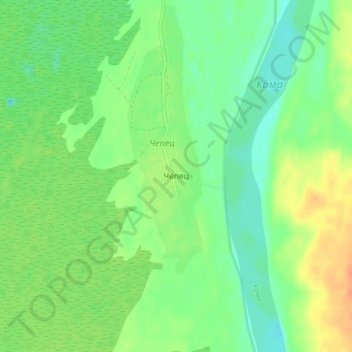 Чепец topographic map, elevation, terrain