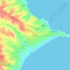 Asini topographic map, elevation, terrain