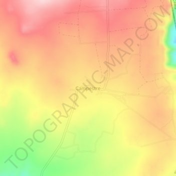 Campestre topographic map, elevation, terrain