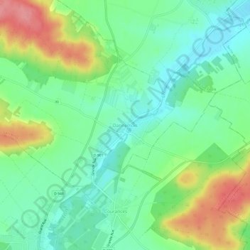 Dannemois topographic map, elevation, terrain