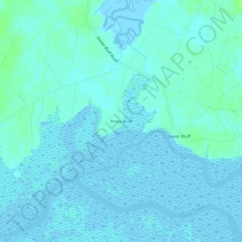 Piney Bluff topographic map, elevation, terrain