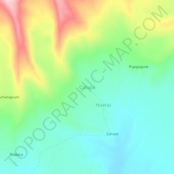Callapa topographic map, elevation, terrain