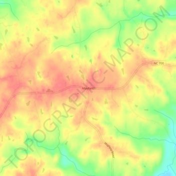 Mayfield topographic map elevation - Thumbnail