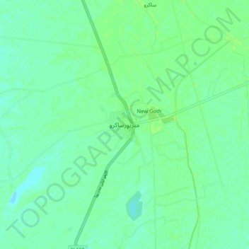 Mīrpur Sakro topographic map, elevation, terrain
